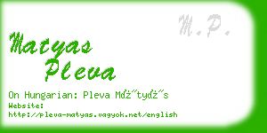 matyas pleva business card